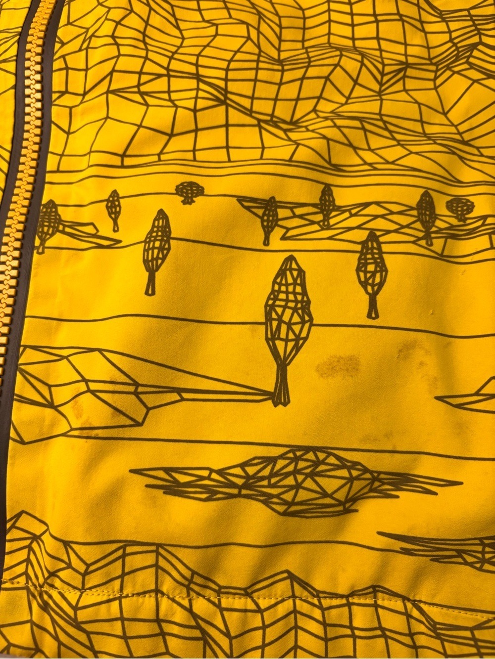 Burton AK 3L Sqwawk Softshell Yellow Printed Jacket, size XXL - Picture 15 of 16